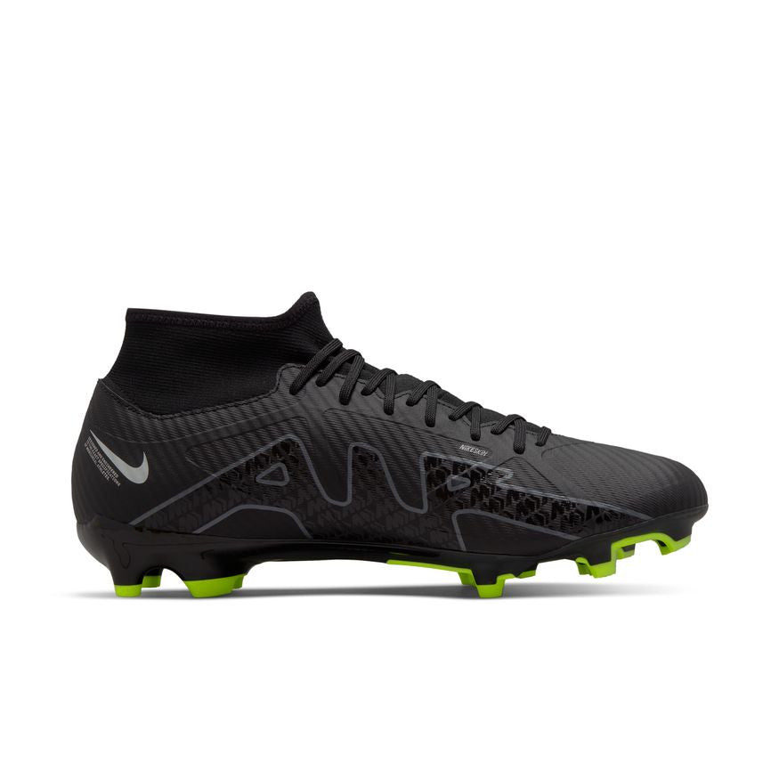 Nike Zoom Mercurial Superfly 9 Academy FG - Black/Smoke Grey/White/Volt Men's Footwear Closeout   - Third Coast Soccer