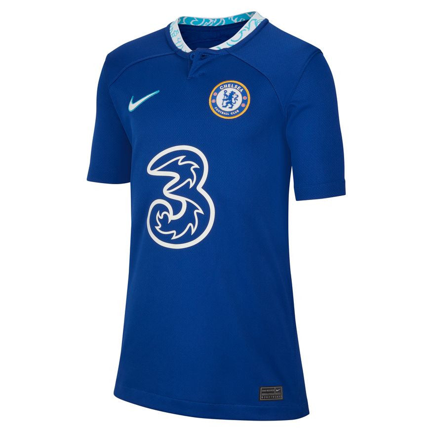 Nike Youth Chelsea Home Jersey 22/23 Club Replica Closeout Rush Blue/Chlorine Blue/White Youth Small - Third Coast Soccer