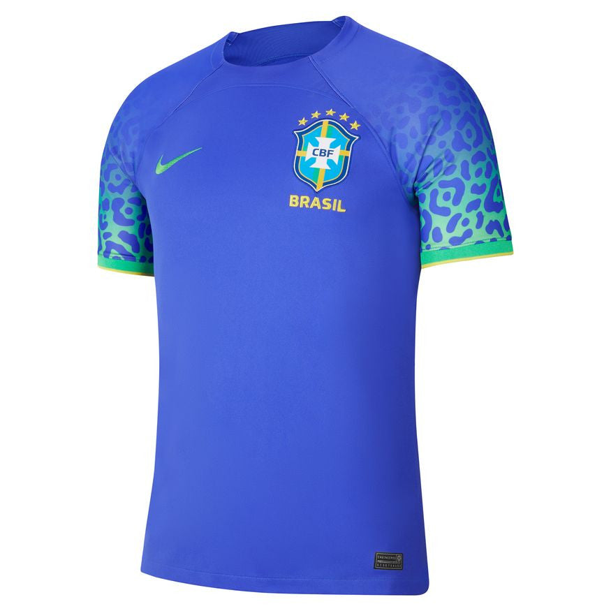 Nike Brazil Away Jersey 2022 International Replica Closeout Mens Small Paramount Blue/Green Spark - Third Coast Soccer