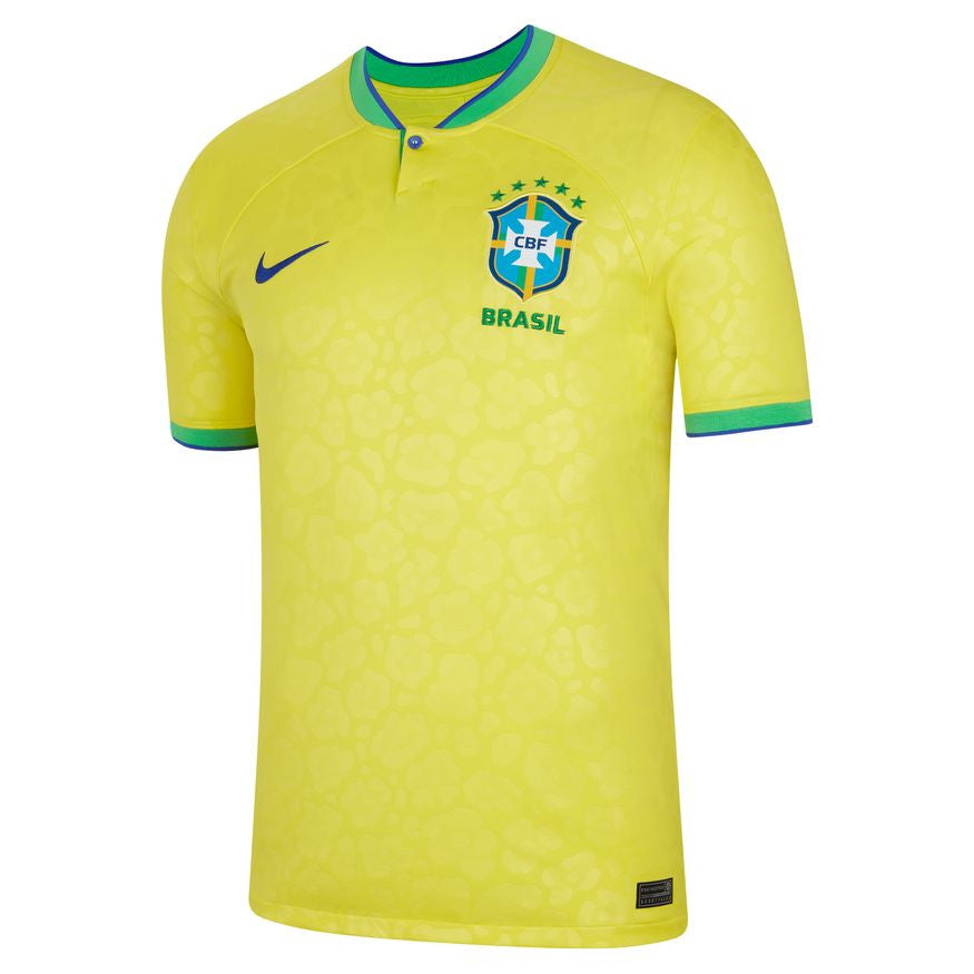 Nike Brazil Home Jersey 2022 International Replica Closeout Dynamic Yellow/Paramount Blue Mens Small - Third Coast Soccer