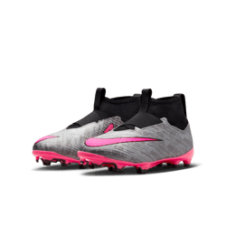 Nike Junior Zoom Mercurial Superfly 9 Pro Xxv FG - Metallic Silver/Hyper Pink Youth Firm Ground Youth 1 Metallic Silver/Hyper Pink/Vol - Third Coast Soccer