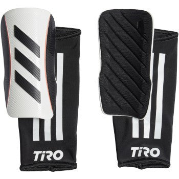 adidas Tiro League Shinguard JR - White/Black Youth Shinguards Small White/Black/Solar Red - Third Coast Soccer