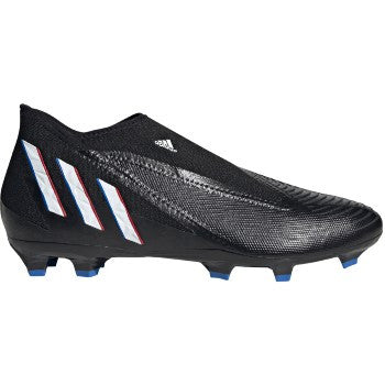 adidas Predator Edge.3 Laceless FG - Black/White/Vivid Red Men's Footwear Closeout Core Black/Feather White/Vivid Red Mens 6.5 - Third Coast Soccer
