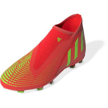 adidas Junior Predator Edge.3 Laceless FG - Solar Red/Solar Green/Black Youth Footwear Closeout Solar Red/Solar Green/Black Youth 3.5 - Third Coast Soccer