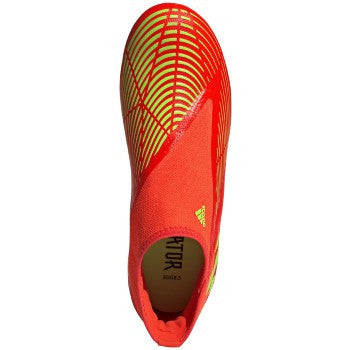 adidas Predator Edge.3 Laceless FG - Solar Red/Solar Green/Black Men's Footwear Closeout   - Third Coast Soccer