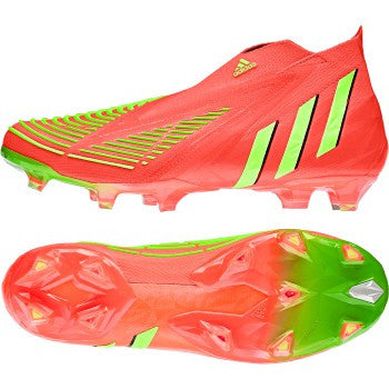 adidas Predator Edge+ FG - Solar Red/Solar Green/Black Men's Footwear Closeout   - Third Coast Soccer