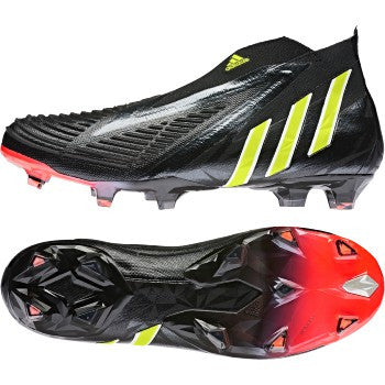 adidas Predator Edge+ FG - Black/Solar Yellow/Solar Red Men's Footwear Closeout   - Third Coast Soccer