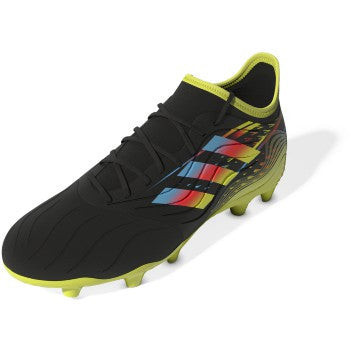 adidas Copa Sense .3 FG - Black/Cyan/Solar Yellow Men's Footwear Closeout Black/Bright Cyan/Solar Yellow Mens 6.5 - Third Coast Soccer