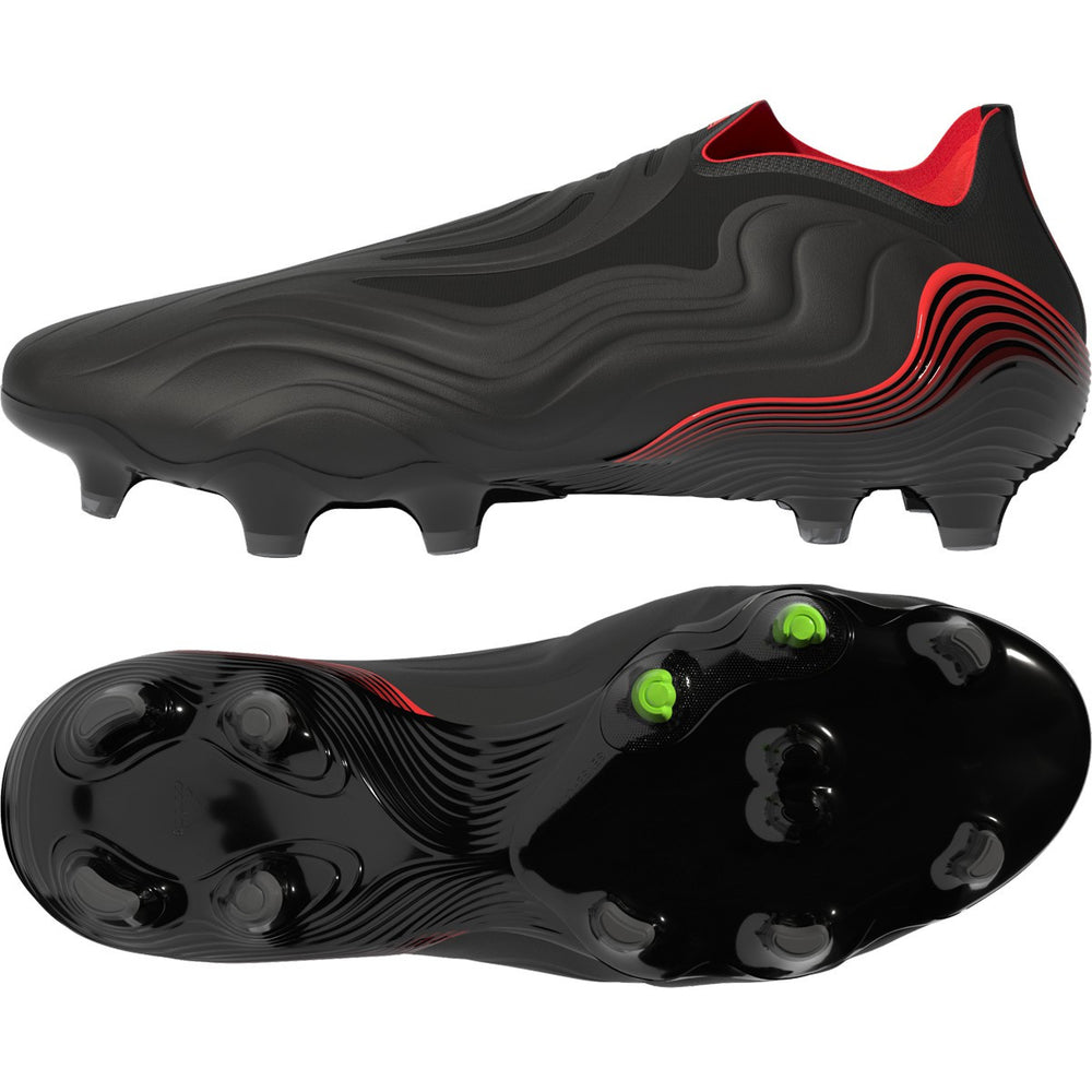 adidas Copa Sense+ FG - Black/Solar Red/Solar Green Men's Footwear Closeout   - Third Coast Soccer