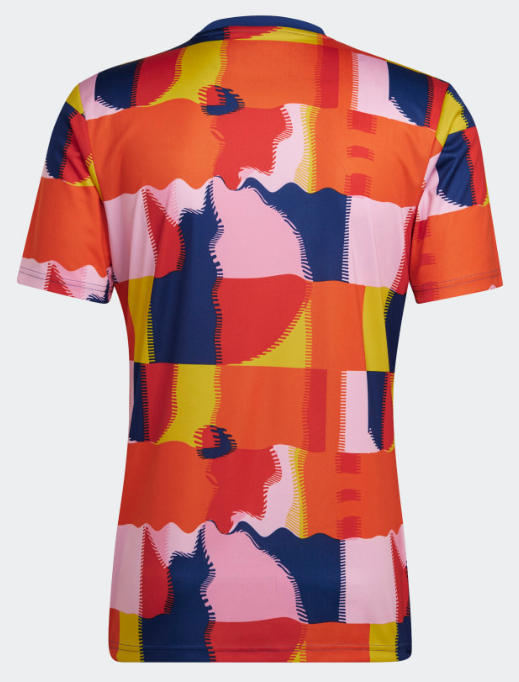 adidas Belgium Pre-Match Shirt 2022 International Replica Closeout Multicolor Mens Medium - Third Coast Soccer