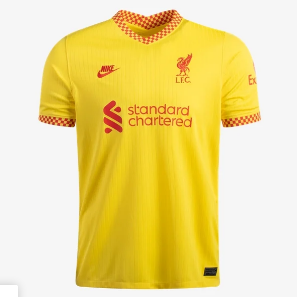 Nike Youth Liverpool Third Jersey 21/22 Club Replica Closeout Chrome Yellow/Rush Red Youth Small - Third Coast Soccer