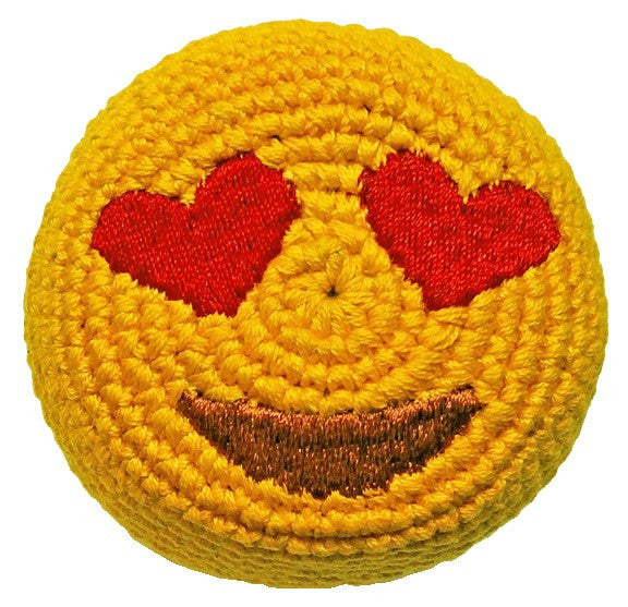 Adventure Trading Heart Eyes Emoji Hacky Sack Player Accessories Each - Third Coast Soccer