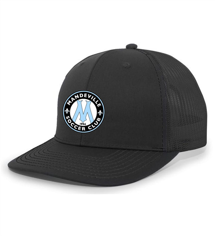 MSC Flexfit Premium Trucker Hat MSC Spiritwear Black/Black Full Color Patch - Third Coast Soccer