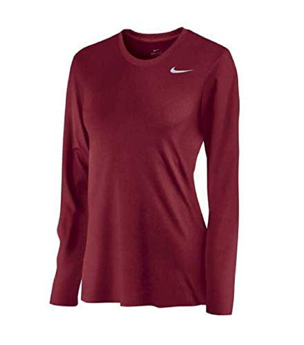Nike Women's Legend LS Tee Training Wear Deep Maroon Womens XSmall - Third Coast Soccer