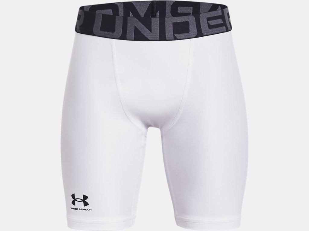 Under Armour Mens Heatgear Armour Compression Shorts Shorts White Mens Small - Third Coast Soccer