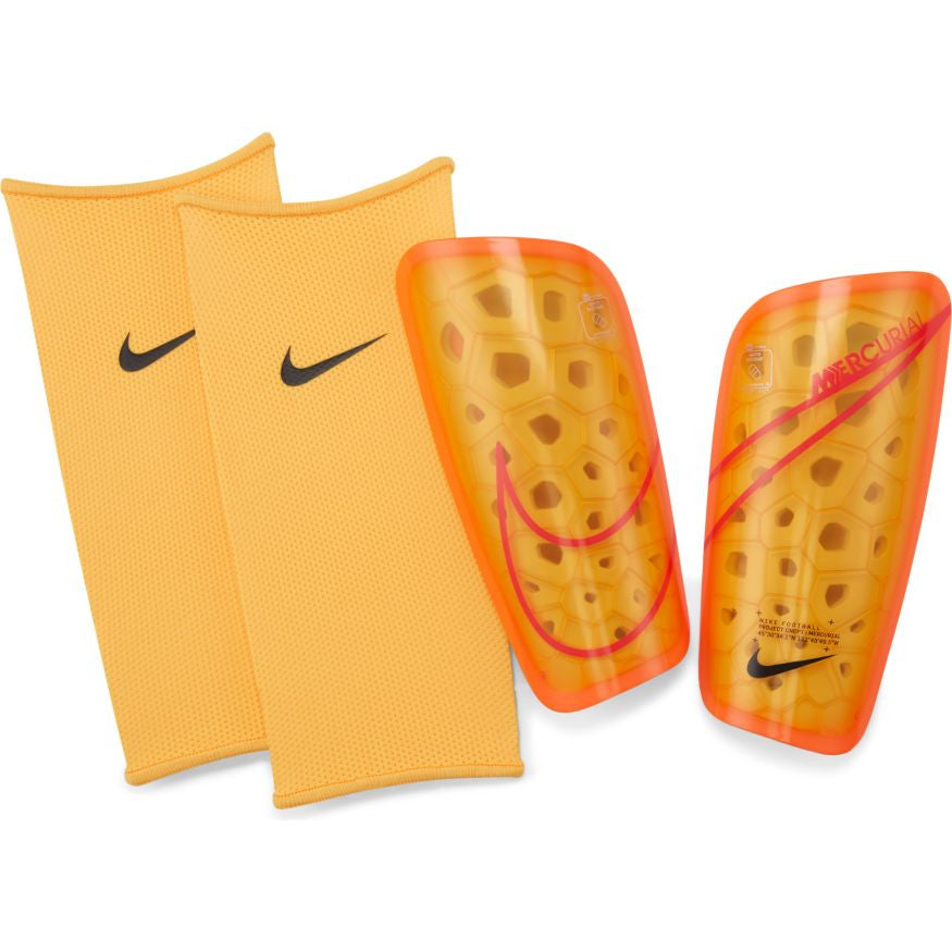 Nike Mercurial Lite Shinguard - Laser Orange/Black/Siren Red Adult Shinguards Laser Orange/Black/Sirin Red Small - Third Coast Soccer