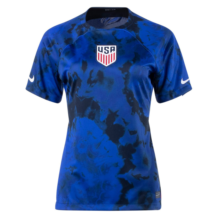 Nike USMNT Womens Away Jersey 2022 International Replica Closeout Womens X-Small Bright Blue/White - Third Coast Soccer