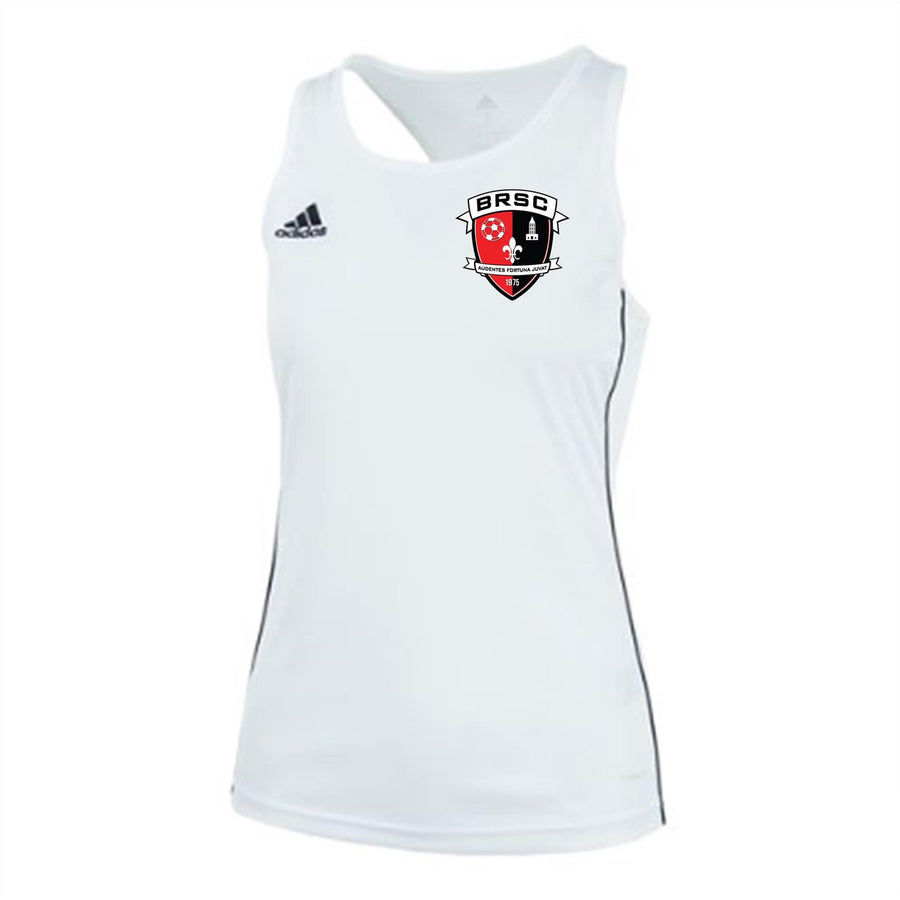 adidas BRSC Women's Core 18 Tank - White BRSC Spiritwear White/Black Womens Small - Third Coast Soccer