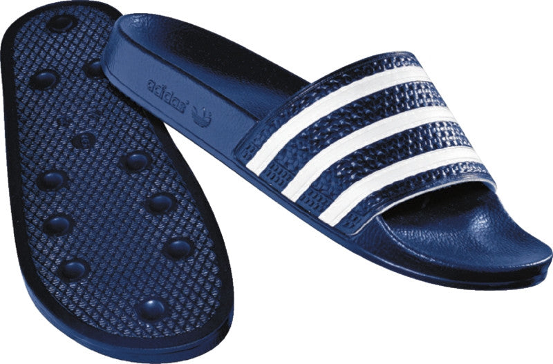 adidas Adilette Slide - Navy/White Mens Sandals Navy/White Mens 6 - Third Coast Soccer