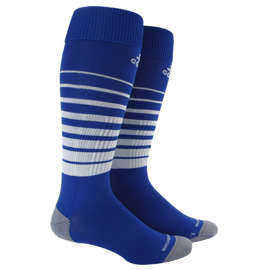 adidas Team Speed Soccer Sock - Cobalt/White Socks Cobalt/White Medium - Third Coast Soccer