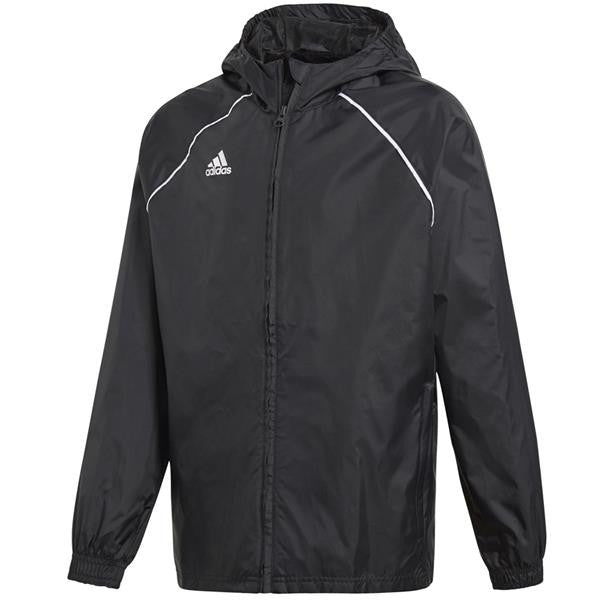 adidas Core 18 Rain Jacket - Black/White Jackets Black/White Mens Small - Third Coast Soccer