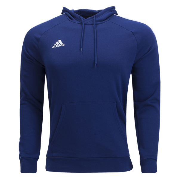 adidas Core 18 Hoody - Dark Blue/White Training Wear Dark Blue/White Mens Small - Third Coast Soccer