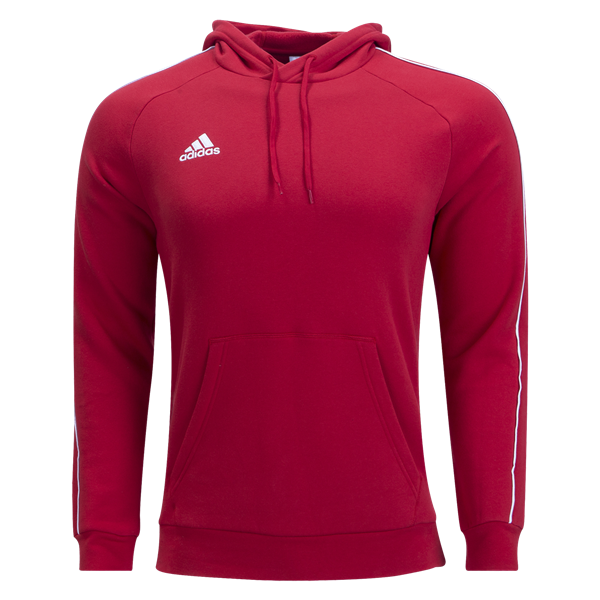 adidas Core 18 Hoody - Power Red/White Training Wear Power Red/White Mens Small - Third Coast Soccer