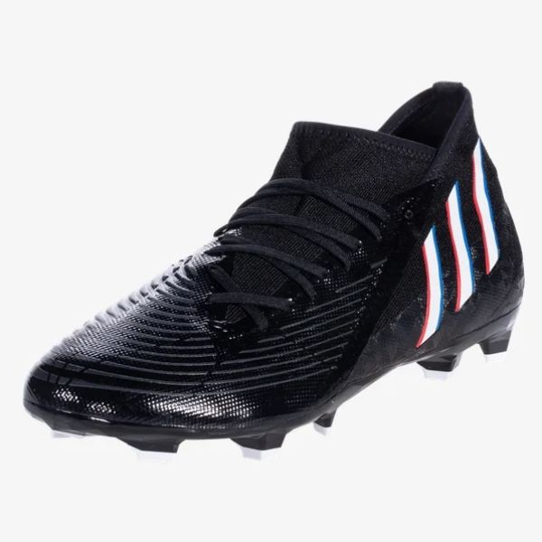 adidas Predator Edge .3 FG - Black/White/Red Men's Footwear Closeout Core Black/White/Vivid Red Mens 6.5 - Third Coast Soccer