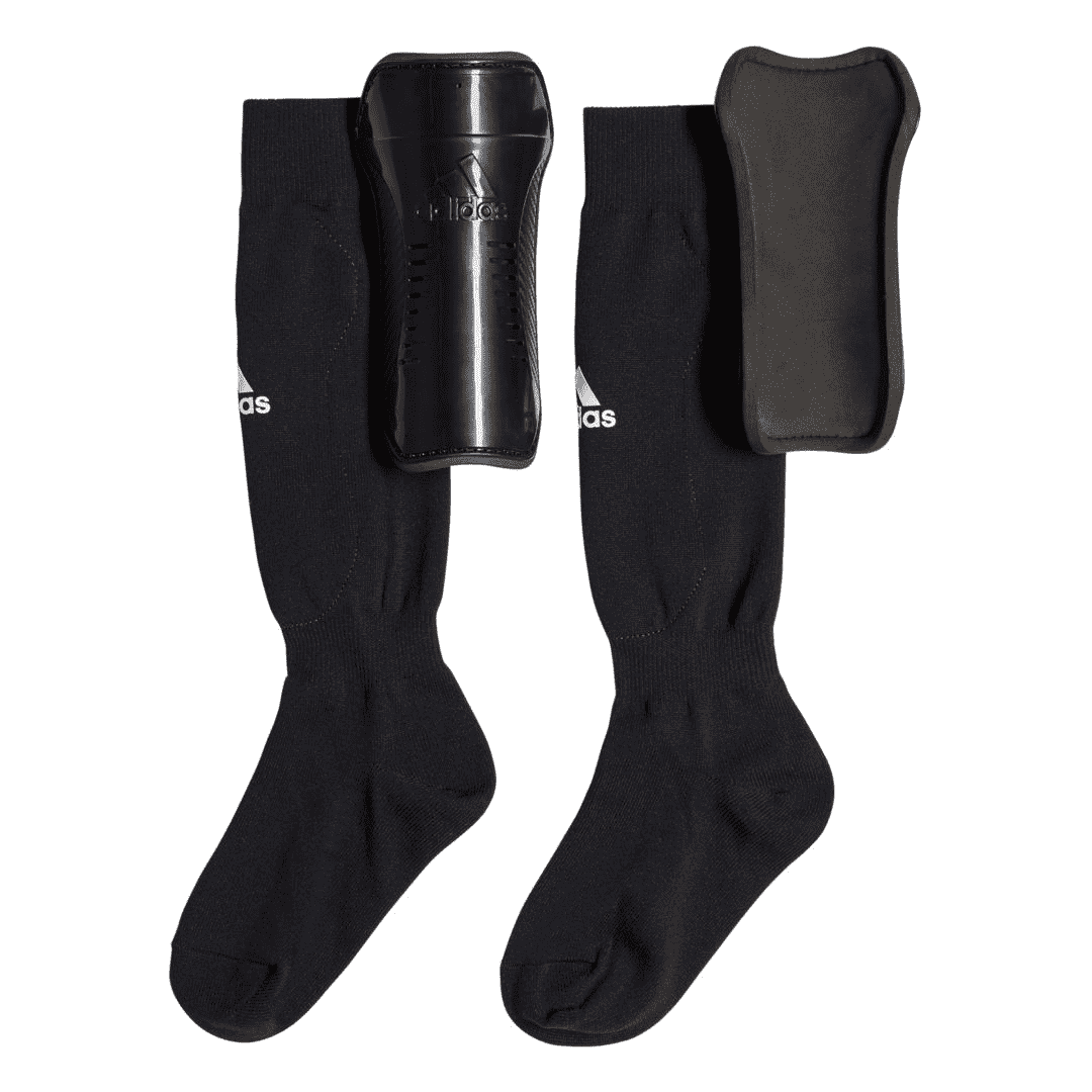 adidas Youth Sock Guard - Black/White Youth Shinguards - Third Coast Soccer