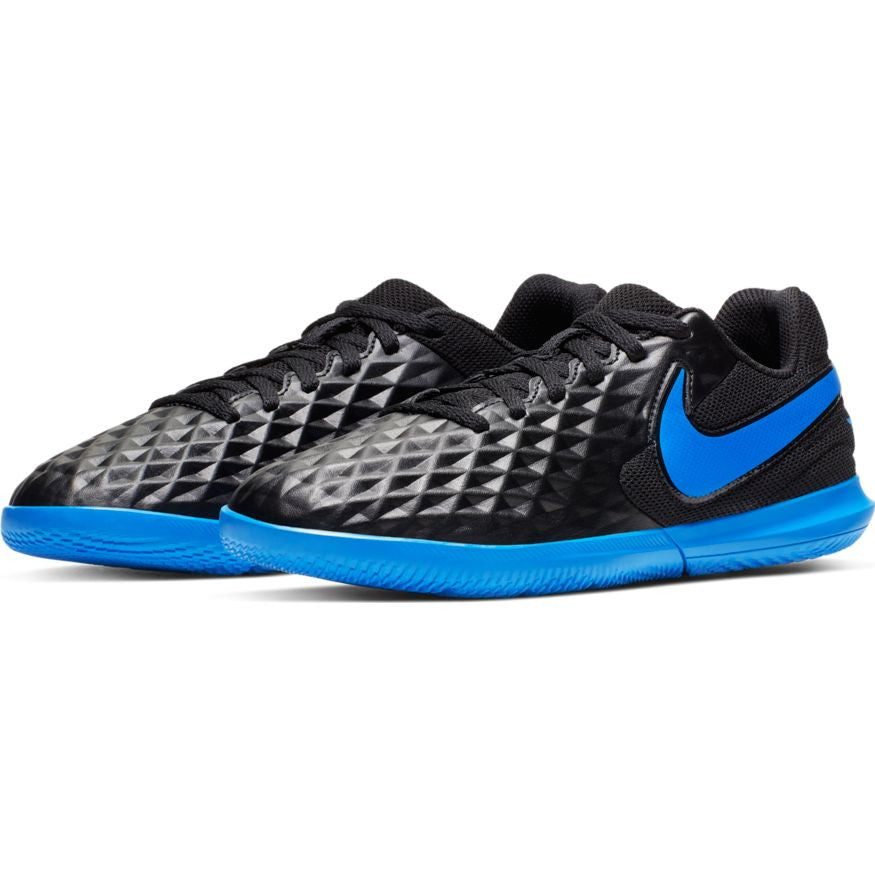 Nike Junior Tiempo Legend 8 Club IC - Black/Blue Hero Youth Footwear Closeout Black/Blue Hero Youth 10 - Third Coast Soccer