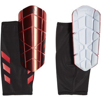 adidas Ghost Pro Shinguards - Red/White Adult Shinguards   - Third Coast Soccer