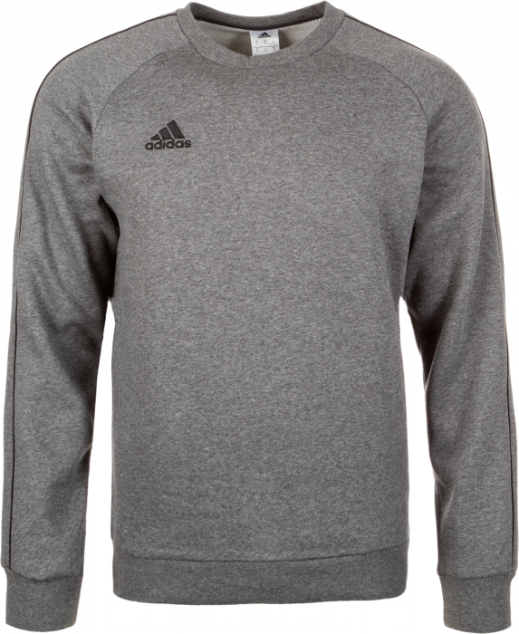 adidas Core 18 Sweatshirt Training Wear Dark Grey Heather/Black Mens Small - Third Coast Soccer