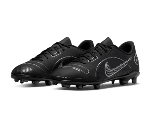 Nike Junior Mercurial Vapor 14 Club FG - Black/Metallic Silver Youth Footwear Black/Metallic Silver/Ash Youth 1 - Third Coast Soccer