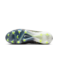 Nike Gripknit Phantom GX Elite Dynamic Fit Fusion FG - Black/White/Volt Blue Men's Footwear Closeout   - Third Coast Soccer