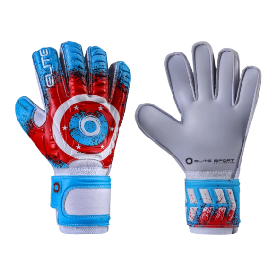 Elite Stars Goalkeeper Gloves Gloves Red/White/Blue 6 - Third Coast Soccer