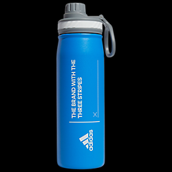 adidas Steel 600Ml Metal Bottle - Blue Rush/White Grey Player Accessories Blue Rush/White/Grey  - Third Coast Soccer
