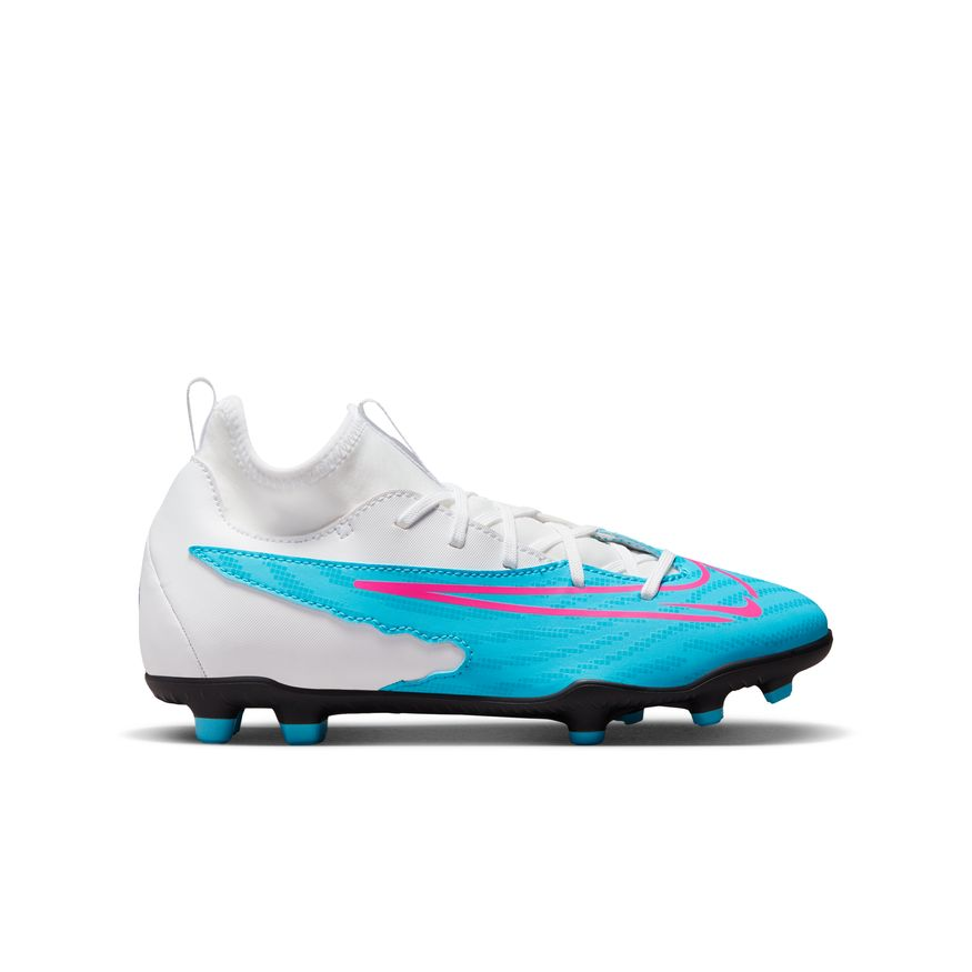 Nike Junior Phantom GX Club Dynamic Fit FG - Baltic Blue/Pink Blast/White Youth Footwear Closeout   - Third Coast Soccer