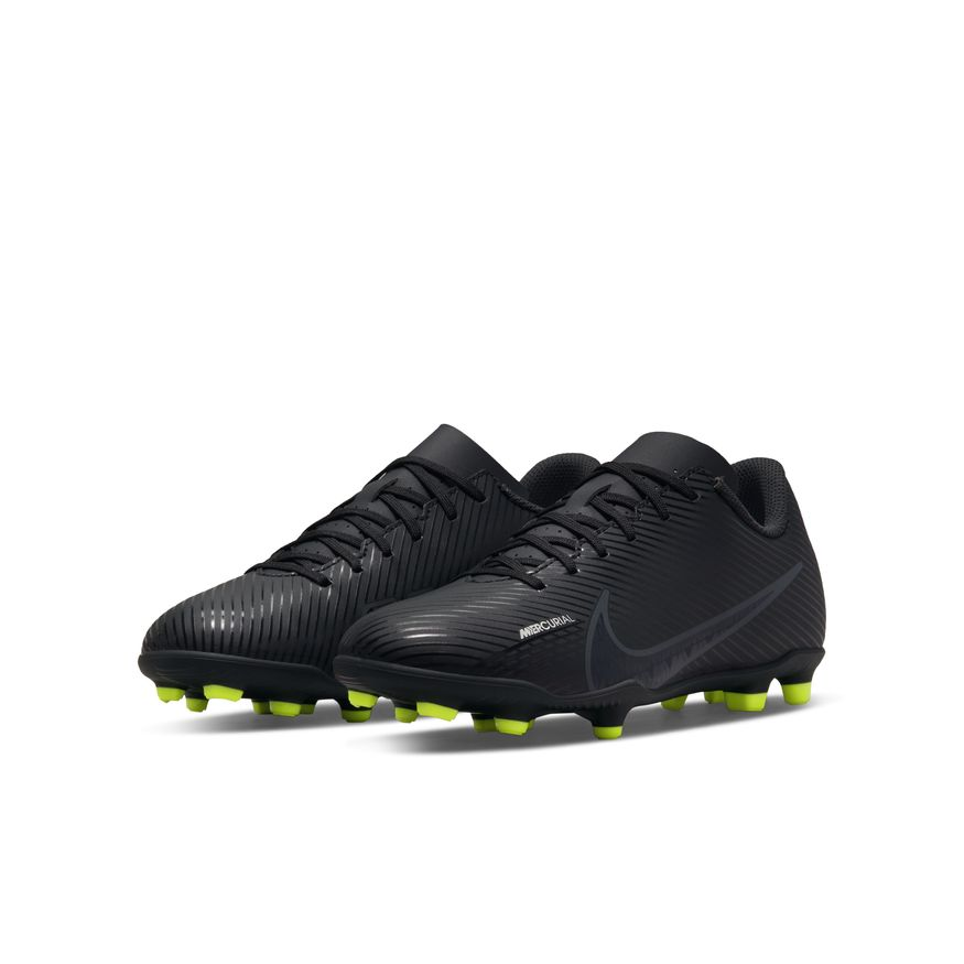 Nike Jr Mercurial Vapor 15 Club FG - Black/Smoke Grey/White Youth Firm Ground Youth 1 Black/Dark Smoke Grey/White - Third Coast Soccer