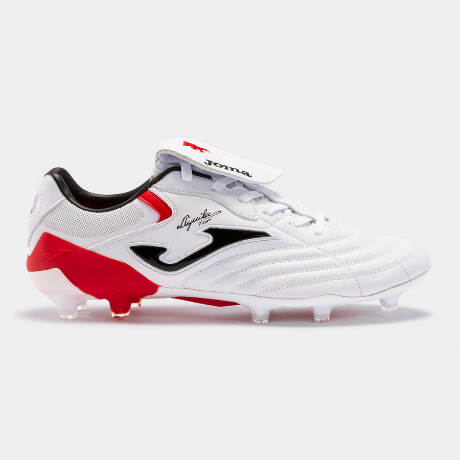 Joma Aguila Cup FG - White/Red Mens Footwear   - Third Coast Soccer