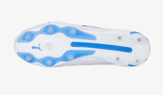 Puma King Ultimate FG/AG - White/Black/Blue Glimmer Men's Footwear Closeout   - Third Coast Soccer