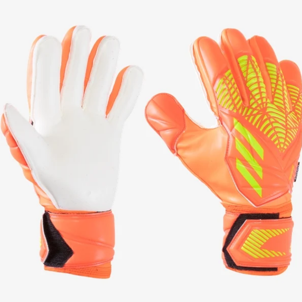 adidas Predator Match Finger Save Goalkeeper Glove - Solar Red/Solar Green Gloves Solar Red/Solar Green 7 - Third Coast Soccer