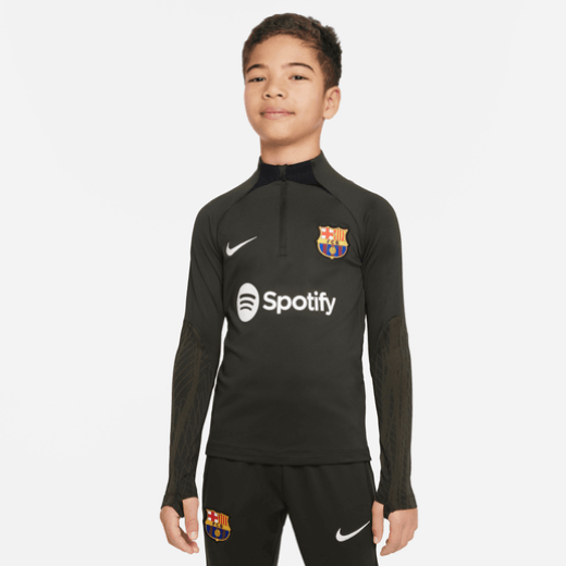 Nike Youth FC Barcelona Strike Drill Top - Sequoia Club Replica Sequoia/Black/White Youth Small - Third Coast Soccer