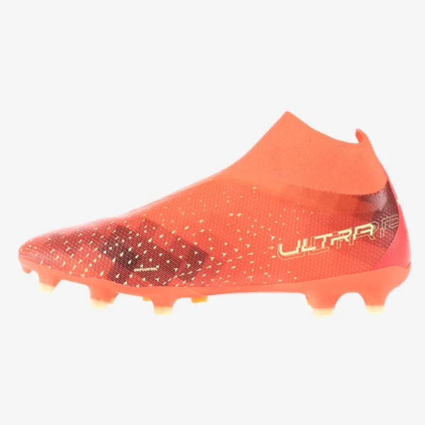 Puma Ultra Match Laceless FG - Fiery Coral/Fizzy Light/Puma Black Men's Footwear Closeout   - Third Coast Soccer