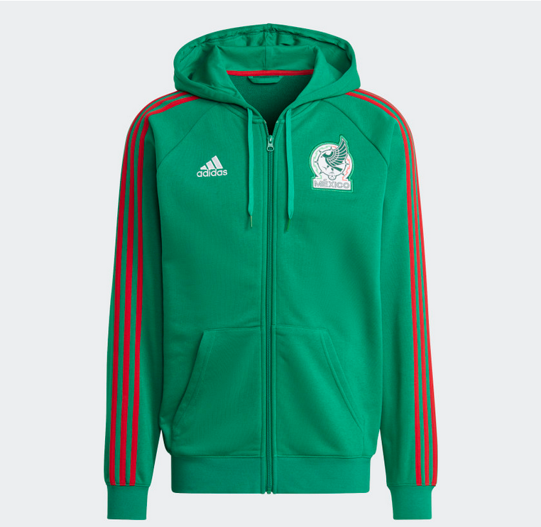 adidas Mexico DNA Full Zip Jacket International Replica Vivid Green Mens Small - Third Coast Soccer