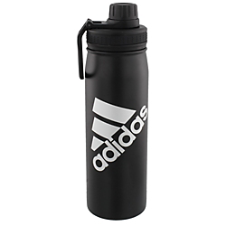 adidas Steel 600Ml Metal Bottle - Black/Silver Metallic Player Accessories Black/Silver Metallic - Third Coast Soccer