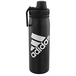 adidas Steel 600Ml Metal Bottle - Black/Silver Metallic Player Accessories Black/Silver Metallic  - Third Coast Soccer