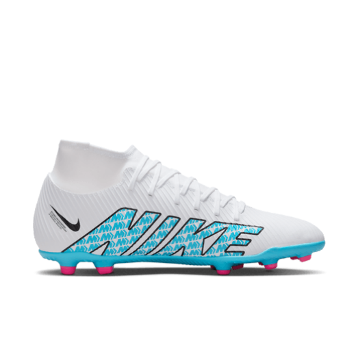 Nike Mercurial Superfly 9 Club FG - White/Baltic Blue/Pink Blast Mens Footwear White/Baltic Blue/Pink Blast Mens 7 - Third Coast Soccer