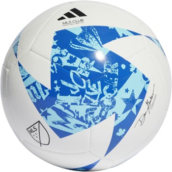 adidas MLS Club Ball - White/Blue/Bright Cyan Balls   - Third Coast Soccer