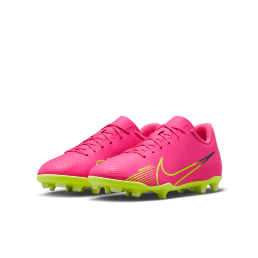 Nike Jr. Mercurial Vapor 15 Club FG - Pink Blast/Volt Youth Footwear Pink Blast/Volt/Gridiron Youth 1 - Third Coast Soccer