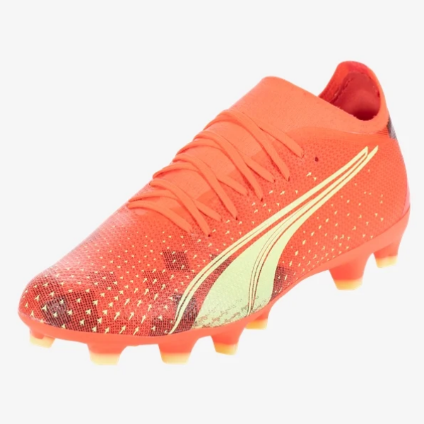 Puma Ultra Match FG - Fiery Coral/Fizzy Light/Puma Black Men's Footwear Closeout Mens 7 Orange - Third Coast Soccer